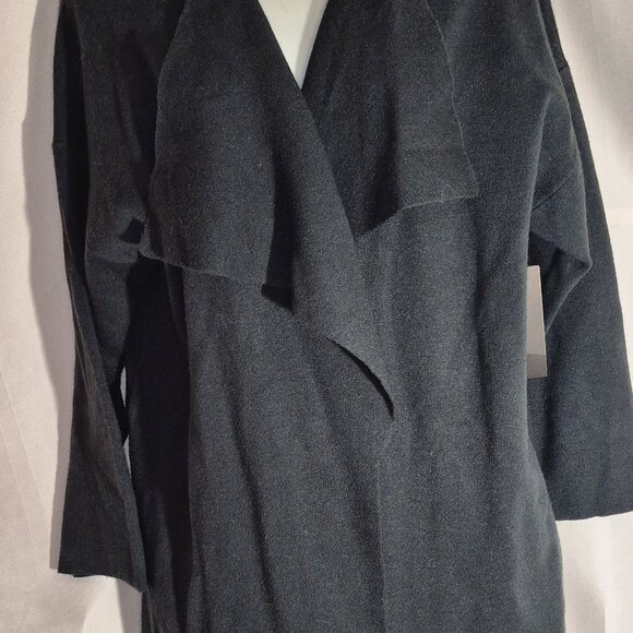 Promesa lovely long Cardigan sweater, 40" long, Dark Bluish Grey, Large. NWT - Picture 12 of 16